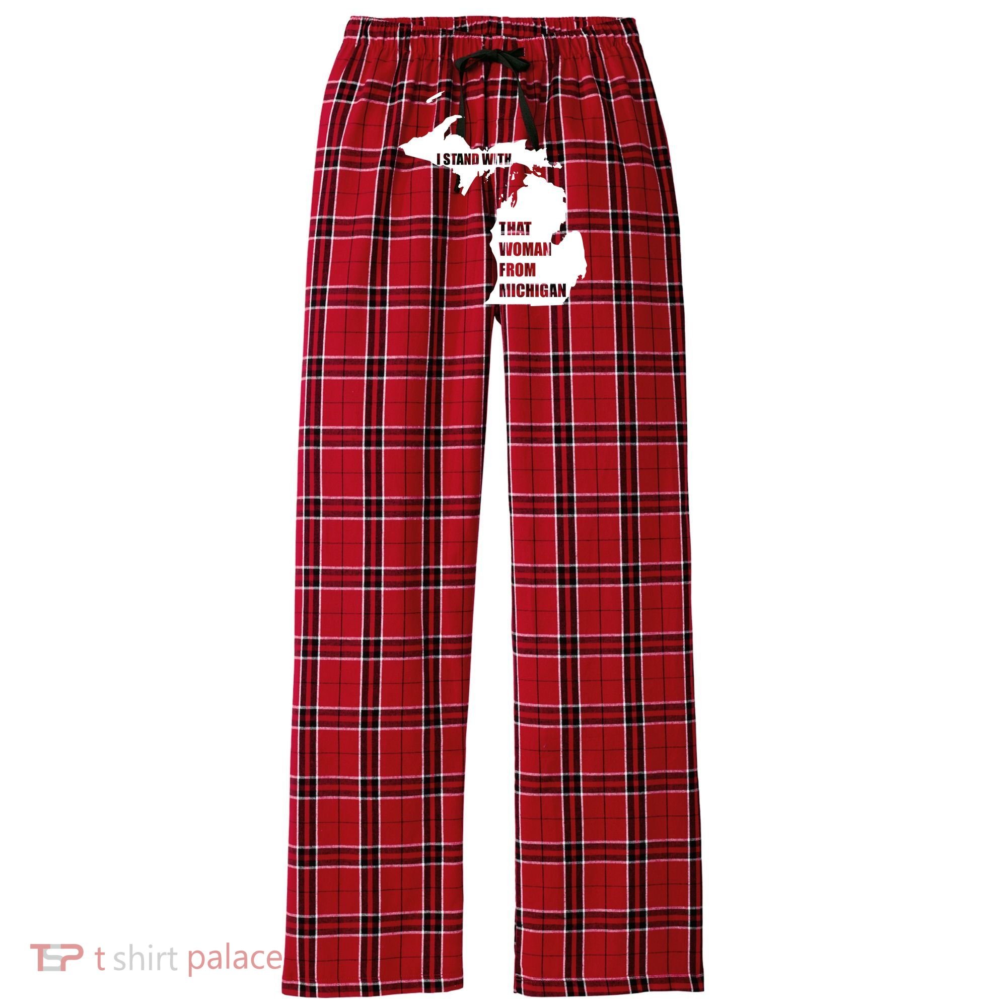 I Stand With That Woman From Michigan Women's Flannel Plaid Pajama Pants