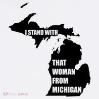 I Stand With That Woman From Michigan Comfort Colors Garment-Dyed Hooded Sweatshirt thumb 2
