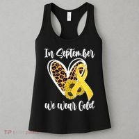 In Septemeber We Wear Gold Childhood Cancer Women's Tank Top thumb 3