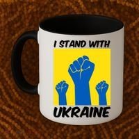I Stand With Ukraine Fist Coffee Mug thumb 2