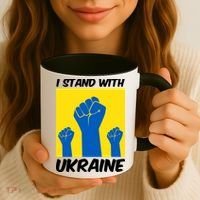 I Stand With Ukraine Fist Coffee Mug thumb 3