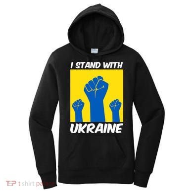 I Stand With Ukraine Fist Women's Hoodie