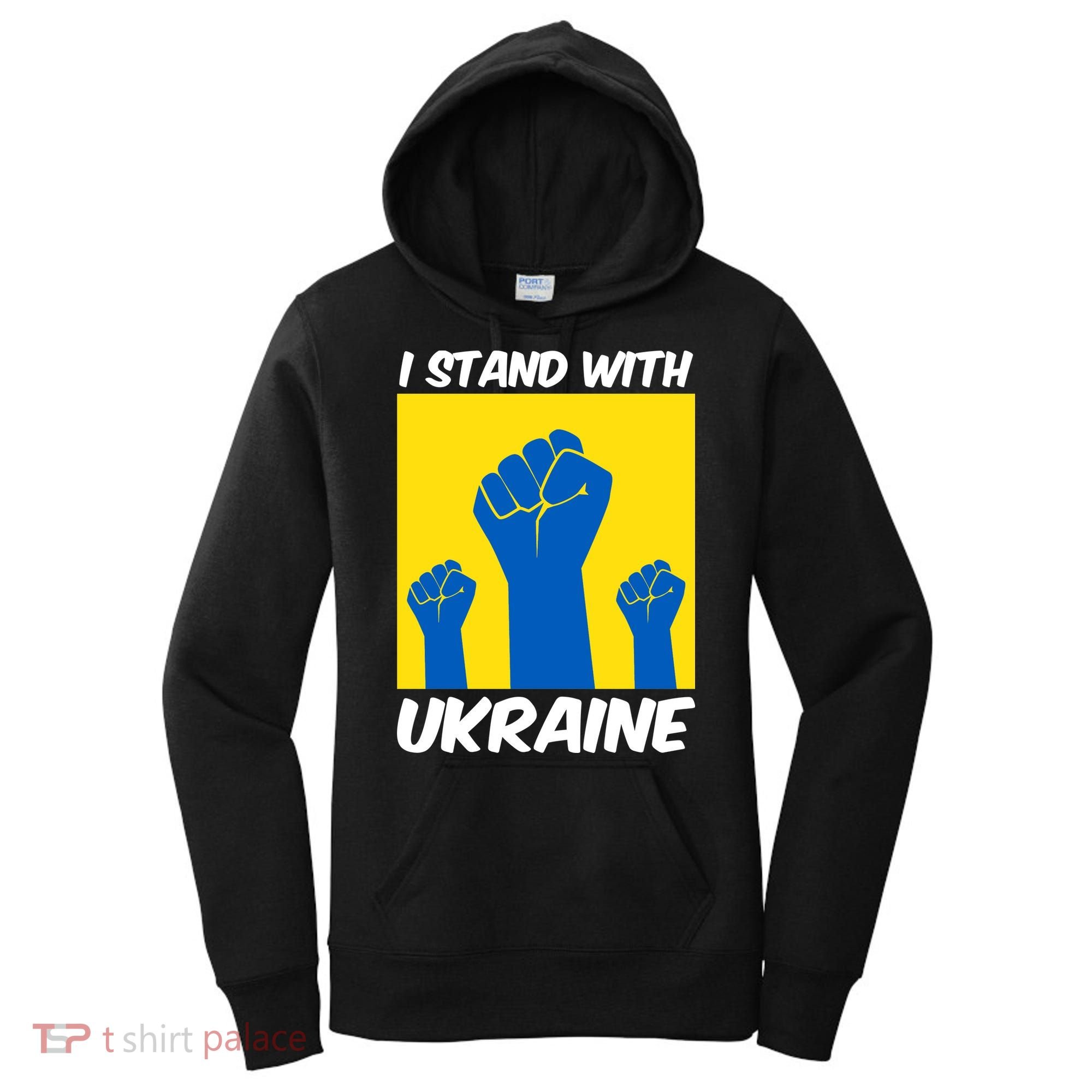 I Stand With Ukraine Fist Women's Hoodie