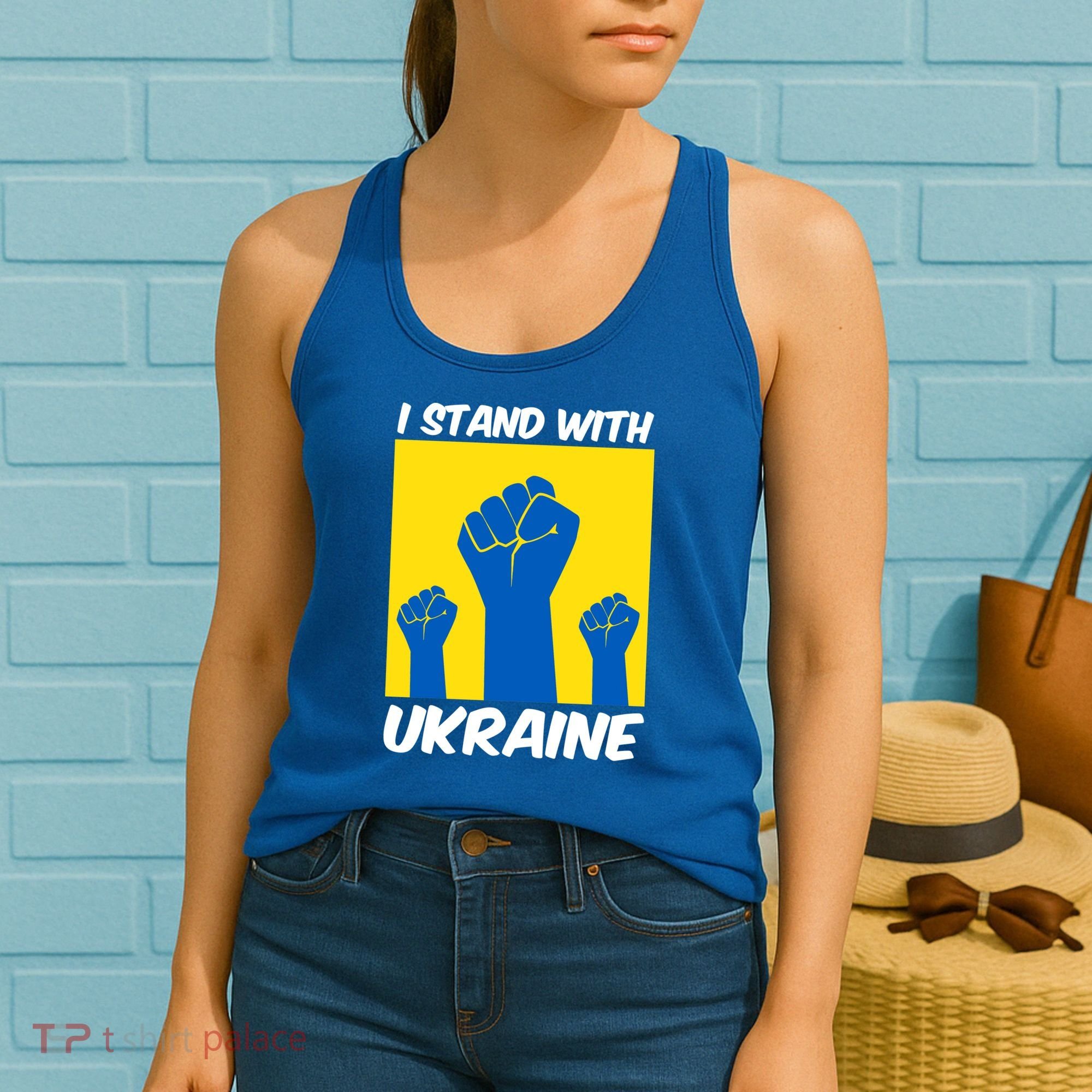 I Stand With Ukraine Fist Women's Tank Top