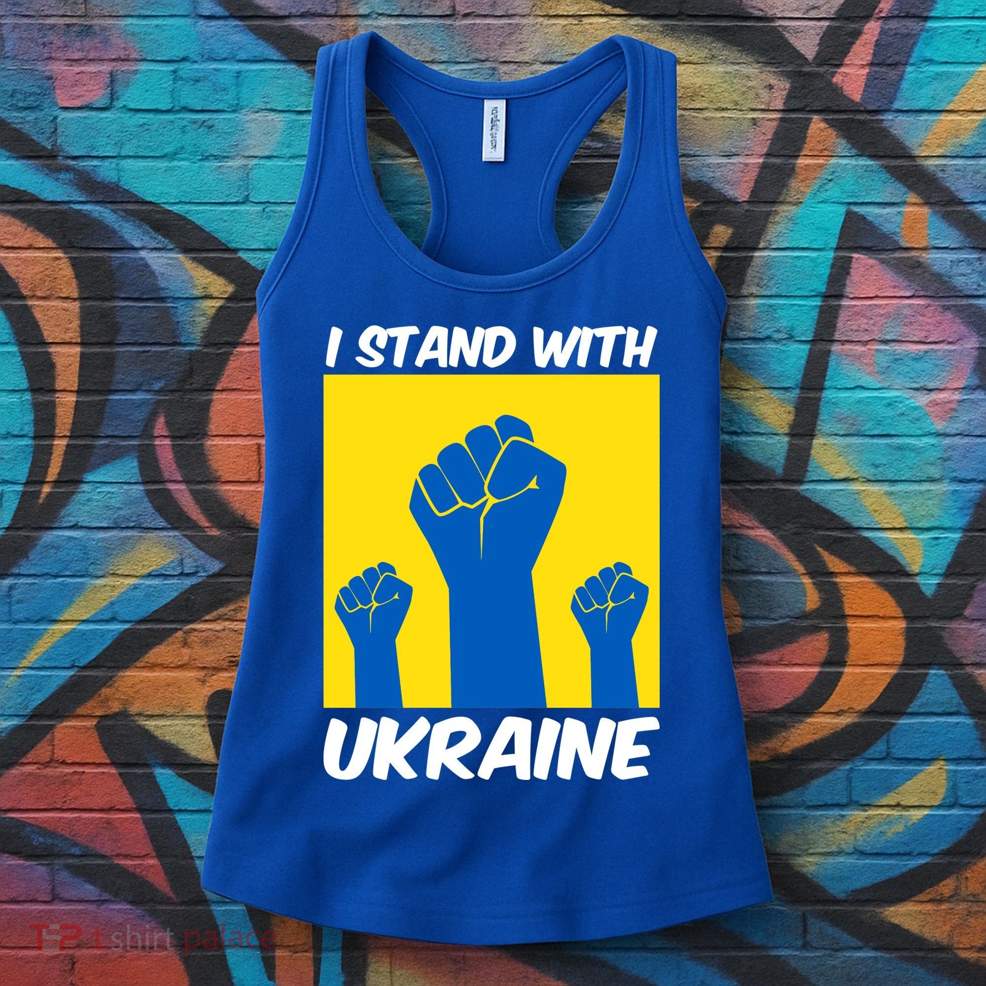 I Stand With Ukraine Fist Women's Tank Top