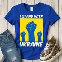 I Stand With Ukraine Fist Women's T-Shirt thumb 3