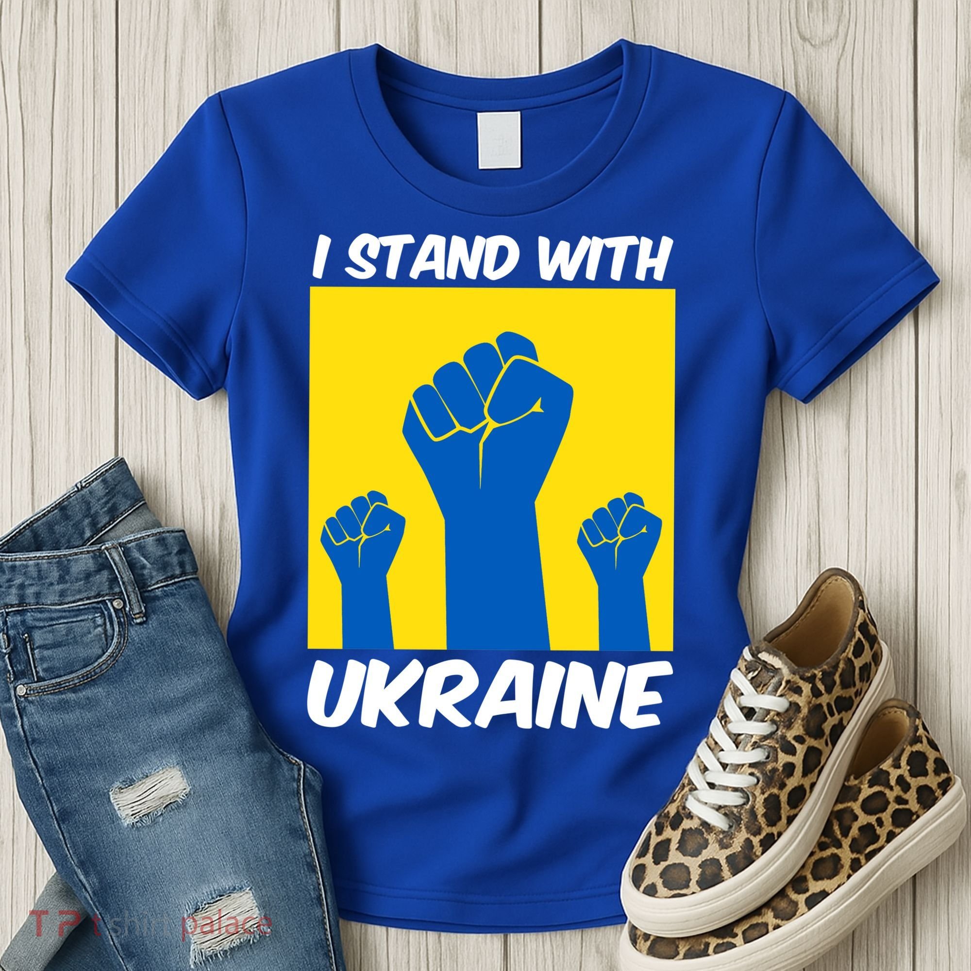 I Stand With Ukraine Fist Women's T-Shirt