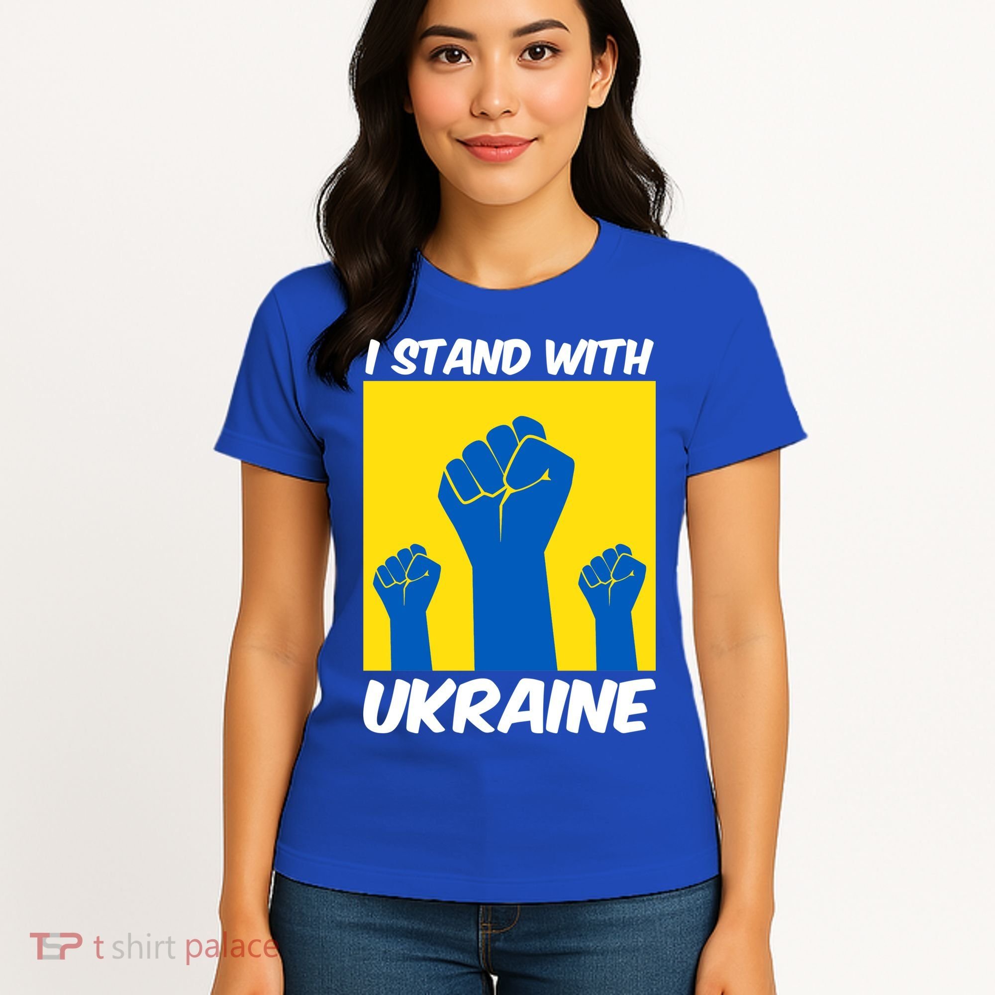 I Stand With Ukraine Fist Women's T-Shirt
