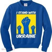 I Stand With Ukraine Fist Kids Sweatshirt thumb 0