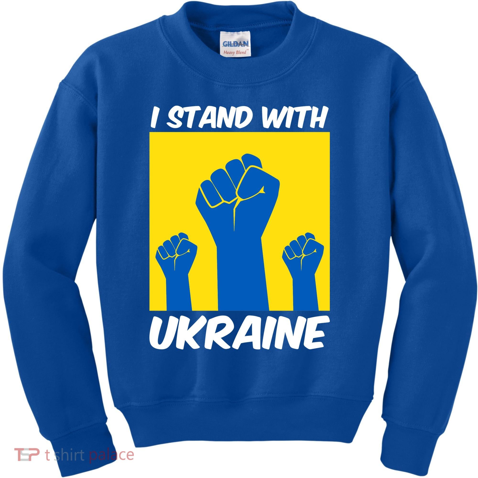 I Stand With Ukraine Fist Kids Sweatshirt