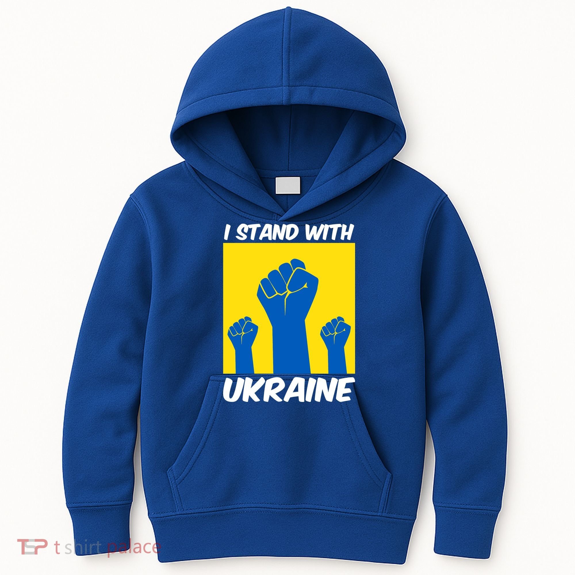 I Stand With Ukraine Fist Kids Hoodie