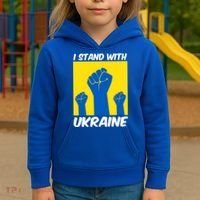 I Stand With Ukraine Fist Kids Hoodie thumb 3