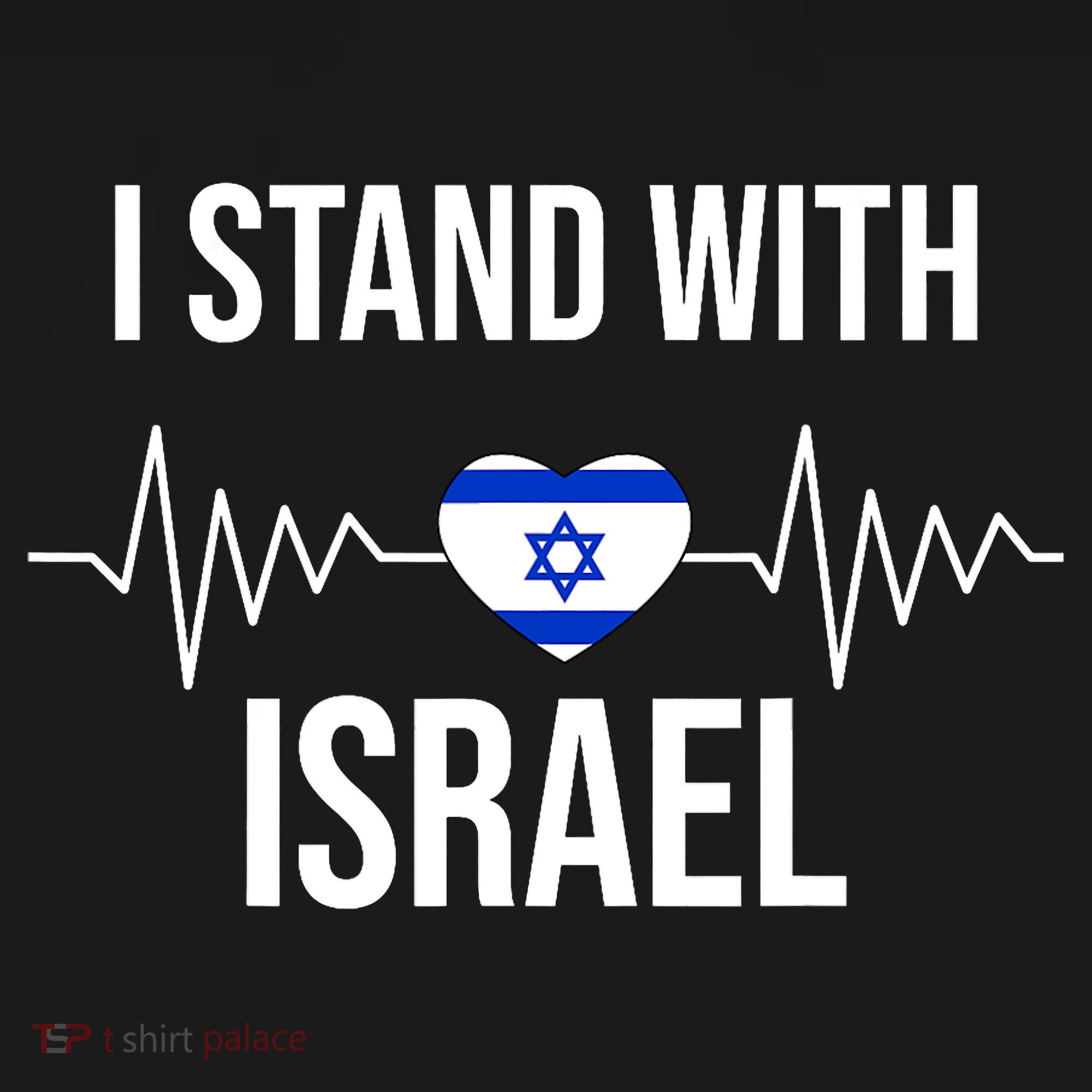 I Stand With Israel Patriotic Israel Heart Flag Kids Sweatshirt
