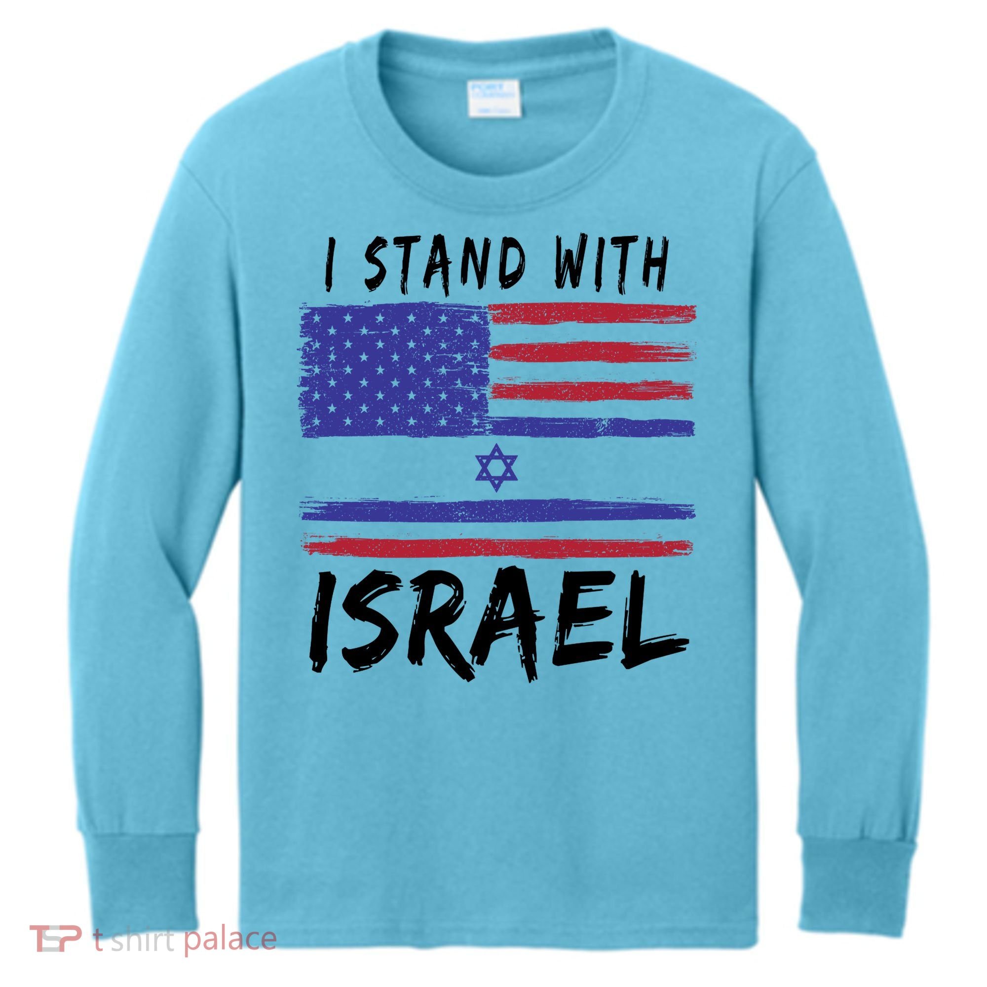 I Stand With Israel Support Israel Kids Long Sleeve Shirt
