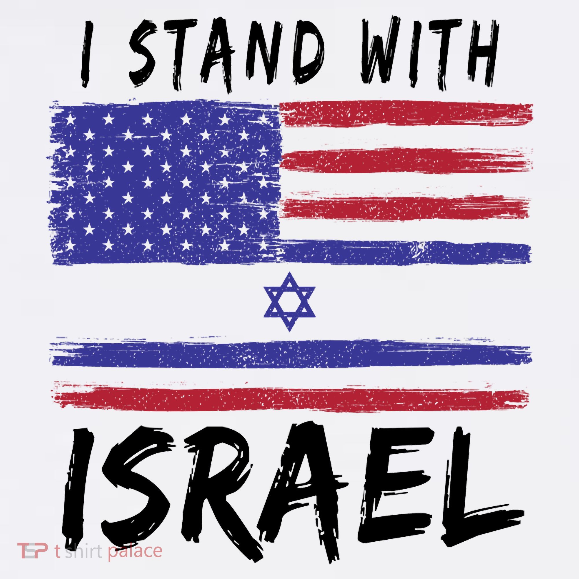 I Stand With Israel Support Israel USA-Made Doggie Bandana