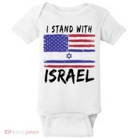 I Stand With Israel Support Israel Baby Bodysuit thumb 0