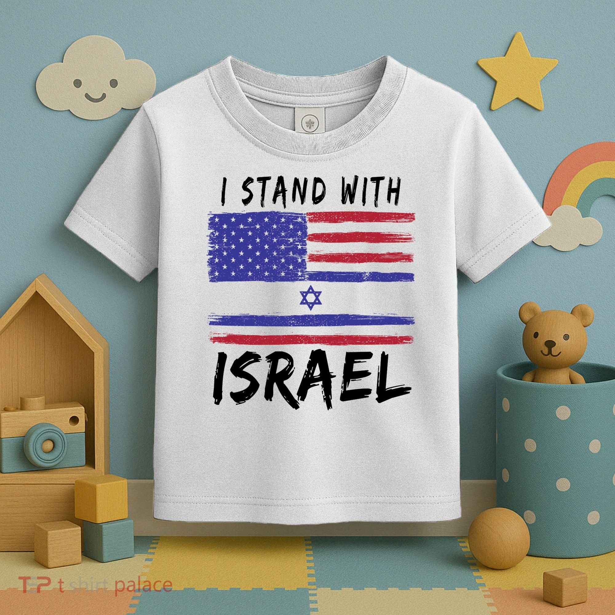 I Stand With Israel Support Israel Toddler T-Shirt