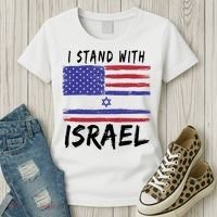 I Stand With Israel Support Israel Women's T-Shirt thumb 3