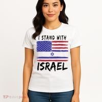 I Stand With Israel Support Israel Women's T-Shirt thumb 4