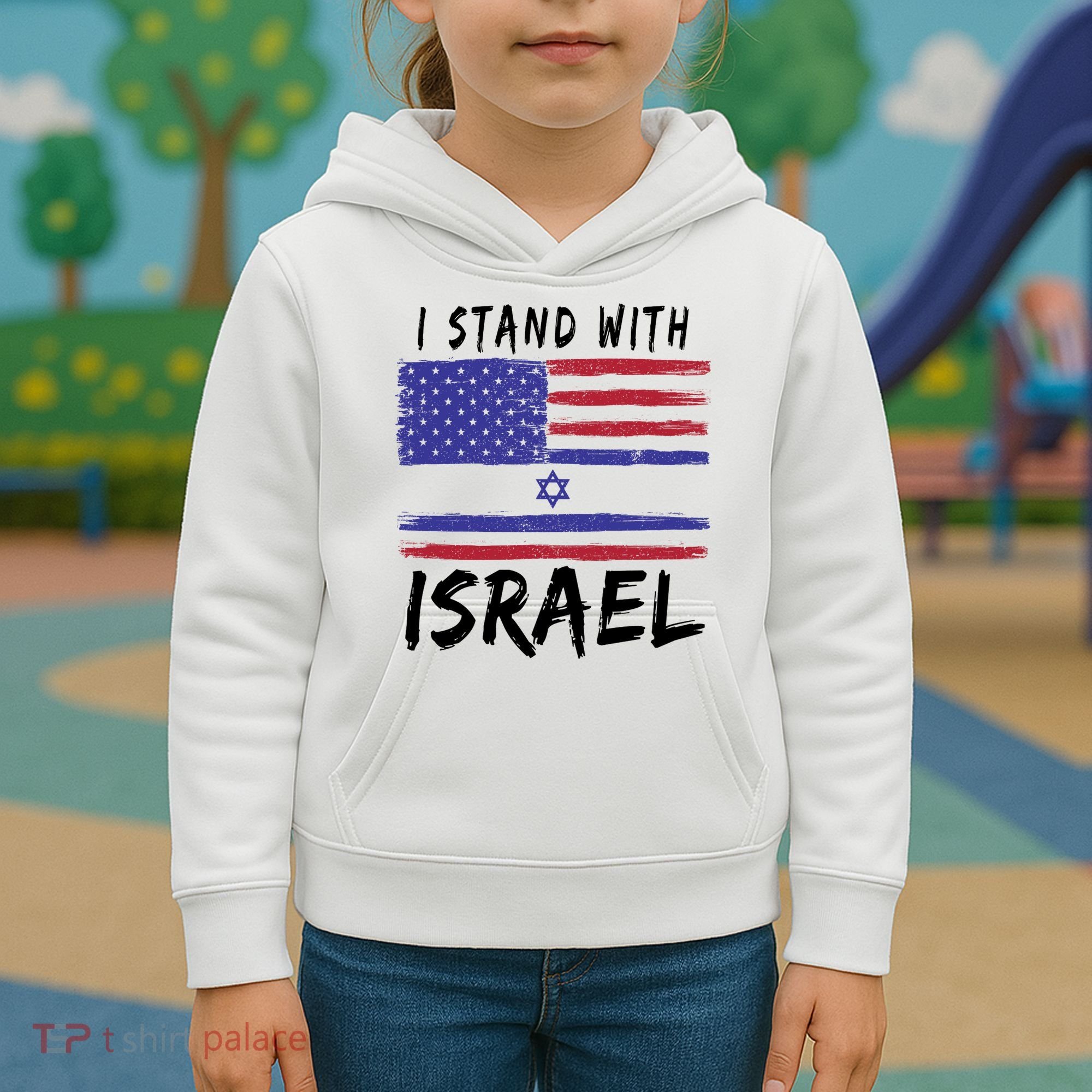 I Stand With Israel Support Israel Kids Hoodie
