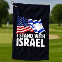 I Stand With Israel Israeli Pray For Israel Golf Towel thumb 1