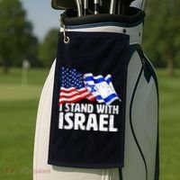 I Stand With Israel Israeli Pray For Israel Golf Towel thumb 2