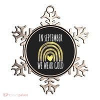 In September We Wear Gold Childhood Cancer Rainbow Ornament thumb 0