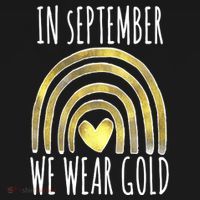 In September We Wear Gold Childhood Cancer Rainbow Ornament thumb 1
