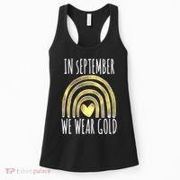 In September We Wear Gold Childhood Cancer Rainbow Women's Tank Top thumb 0