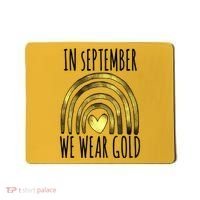 In September We Wear Gold Childhood Cancer Rainbow Mousepad thumb 0