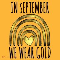 In September We Wear Gold Childhood Cancer Rainbow Baby Bodysuit thumb 2