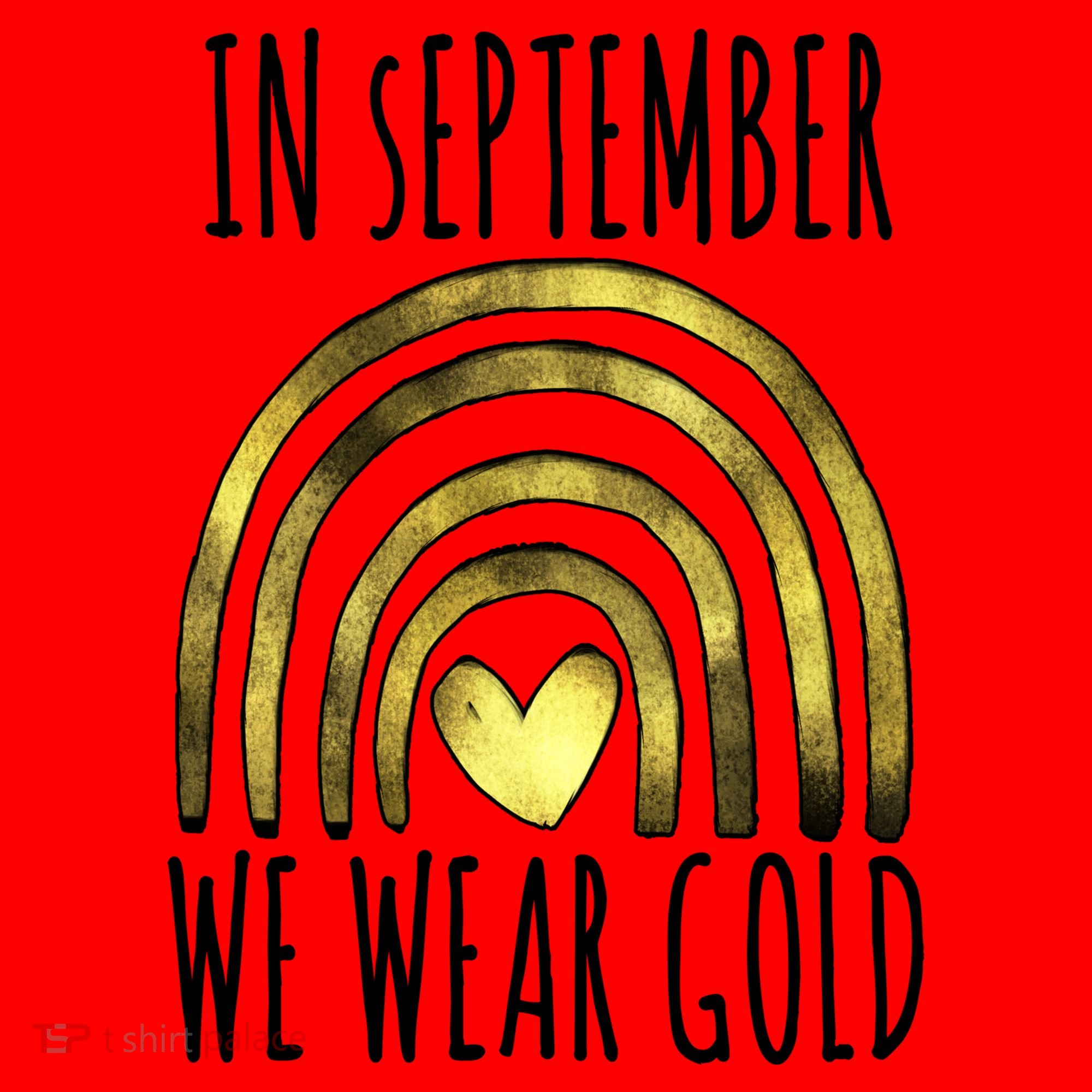 In September We Wear Gold Childhood Cancer Rainbow Santa Hat