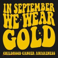 In September We Wear Gold Childhood Cancer Awareness Women's Hoodie thumb 2