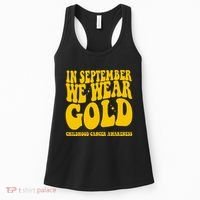 In September We Wear Gold Childhood Cancer Awareness Women's Tank Top thumb 0