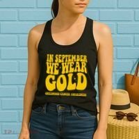 In September We Wear Gold Childhood Cancer Awareness Women's Tank Top thumb 2
