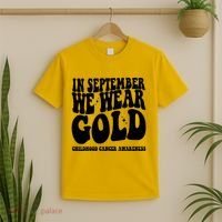 In September We Wear Gold Childhood Cancer Awareness T-Shirt thumb 2