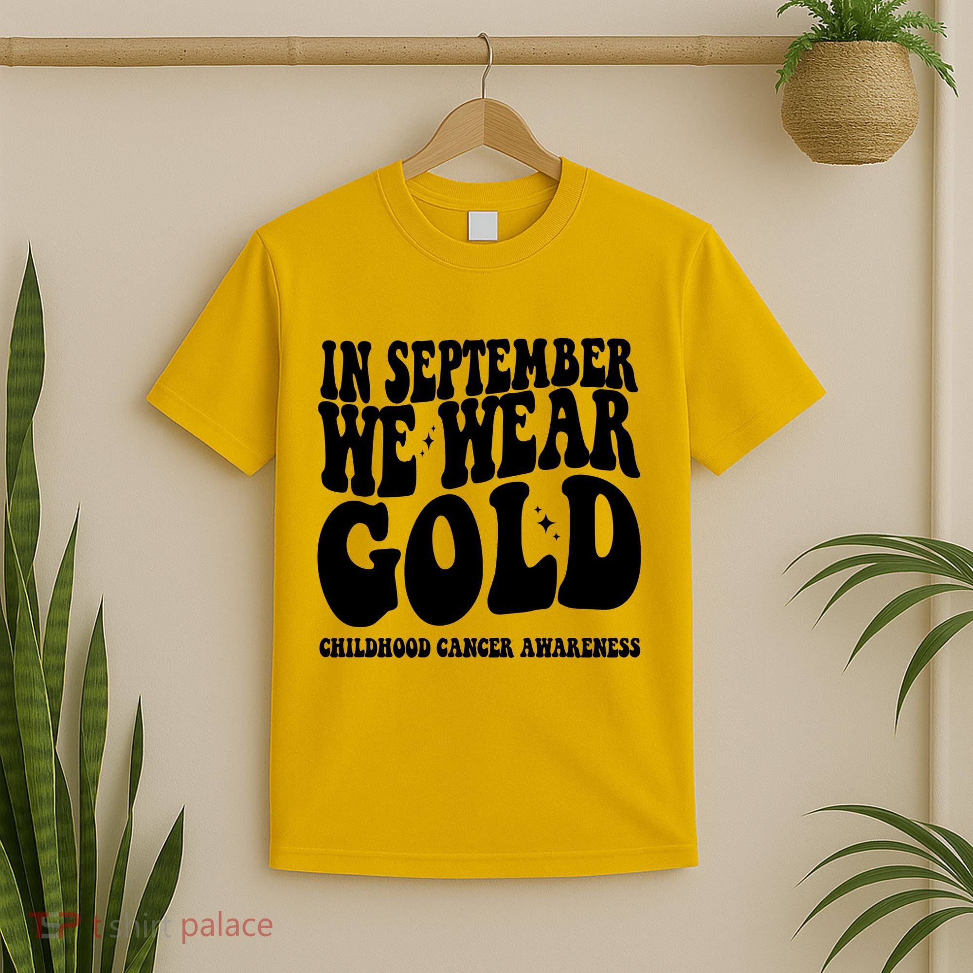 In September We Wear Gold Childhood Cancer Awareness T-Shirt