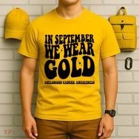 In September We Wear Gold Childhood Cancer Awareness T-Shirt thumb 6