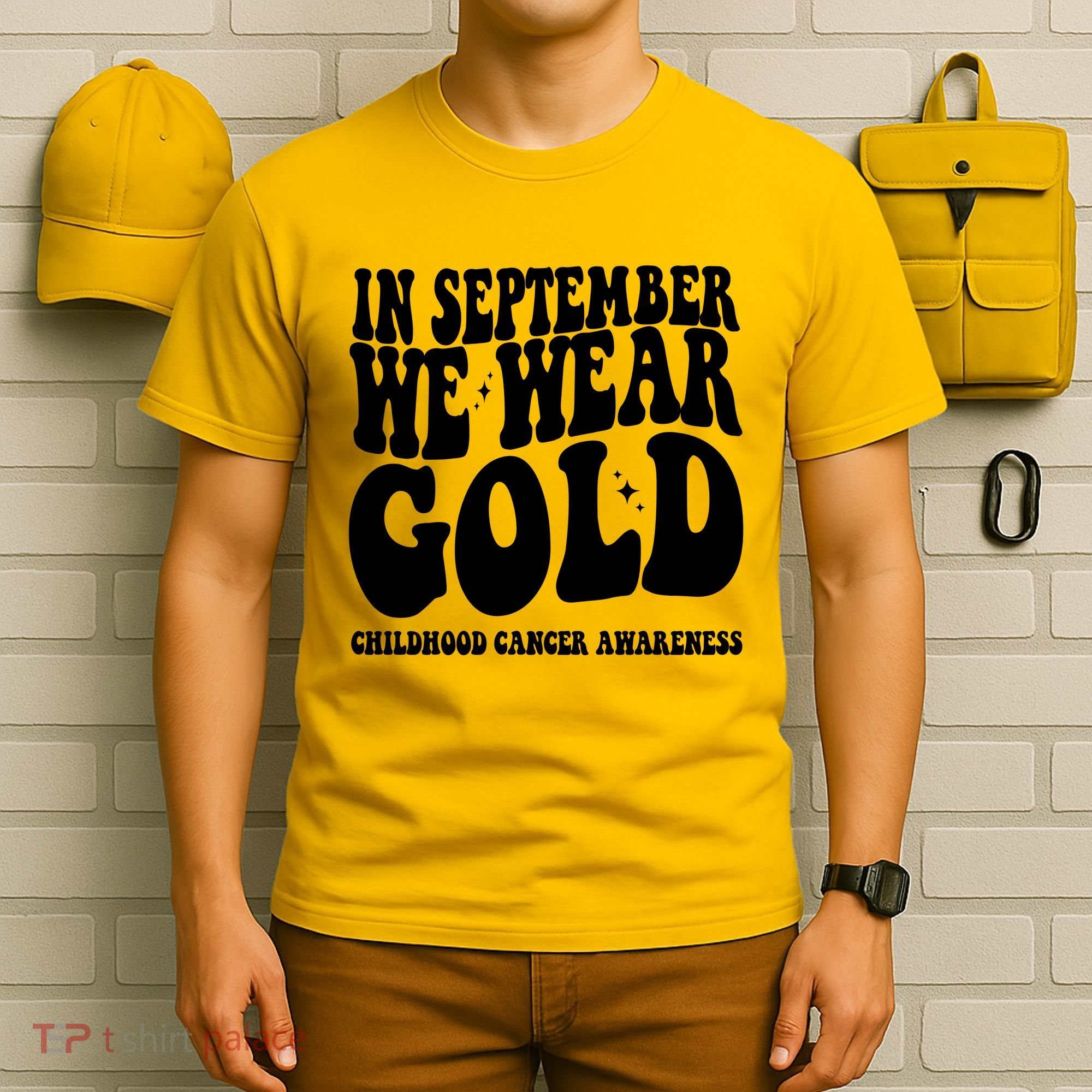 In September We Wear Gold Childhood Cancer Awareness T-Shirt