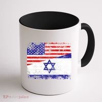I Stand With Israel Pray For Israel Us Israel Flag Coffee Mug thumb 1