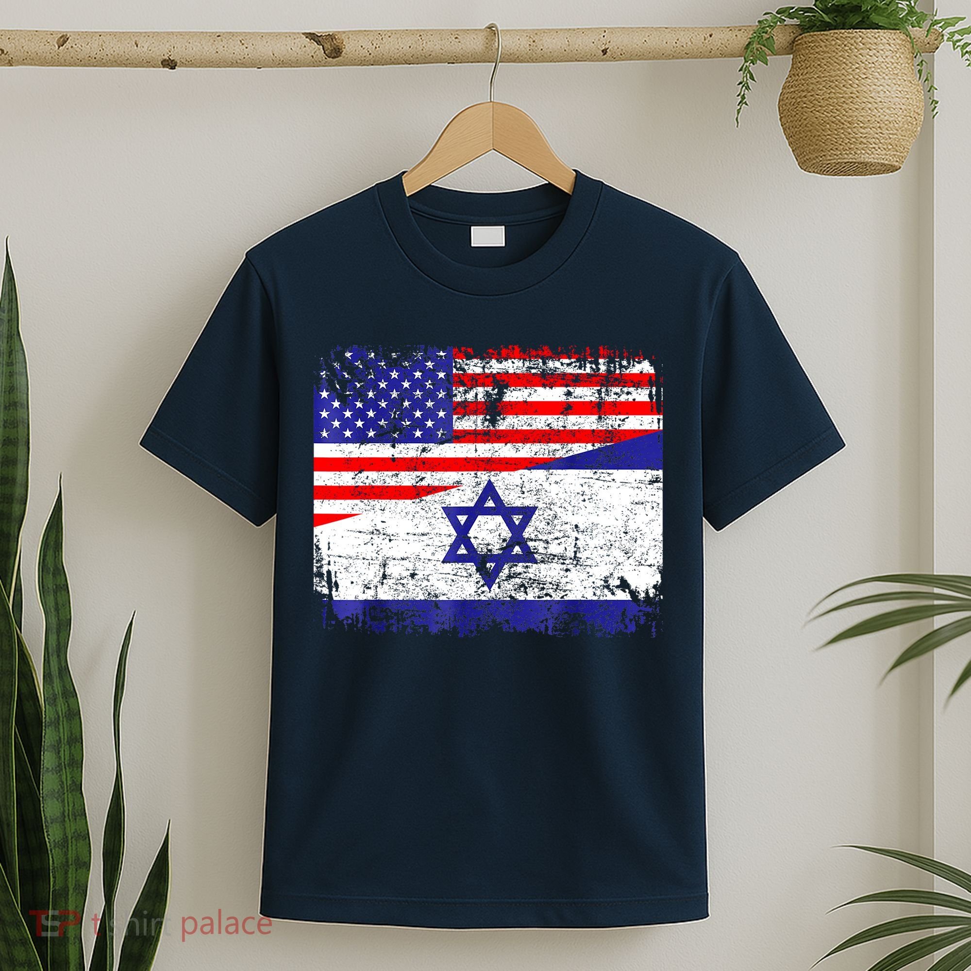 I Stand With Israel Pray For Israel Us Israel Flag T-Shirt
