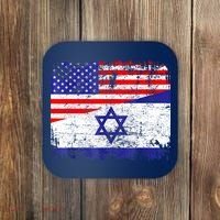 I Stand With Israel Pray For Israel Us Israel Flag Coaster thumb 0