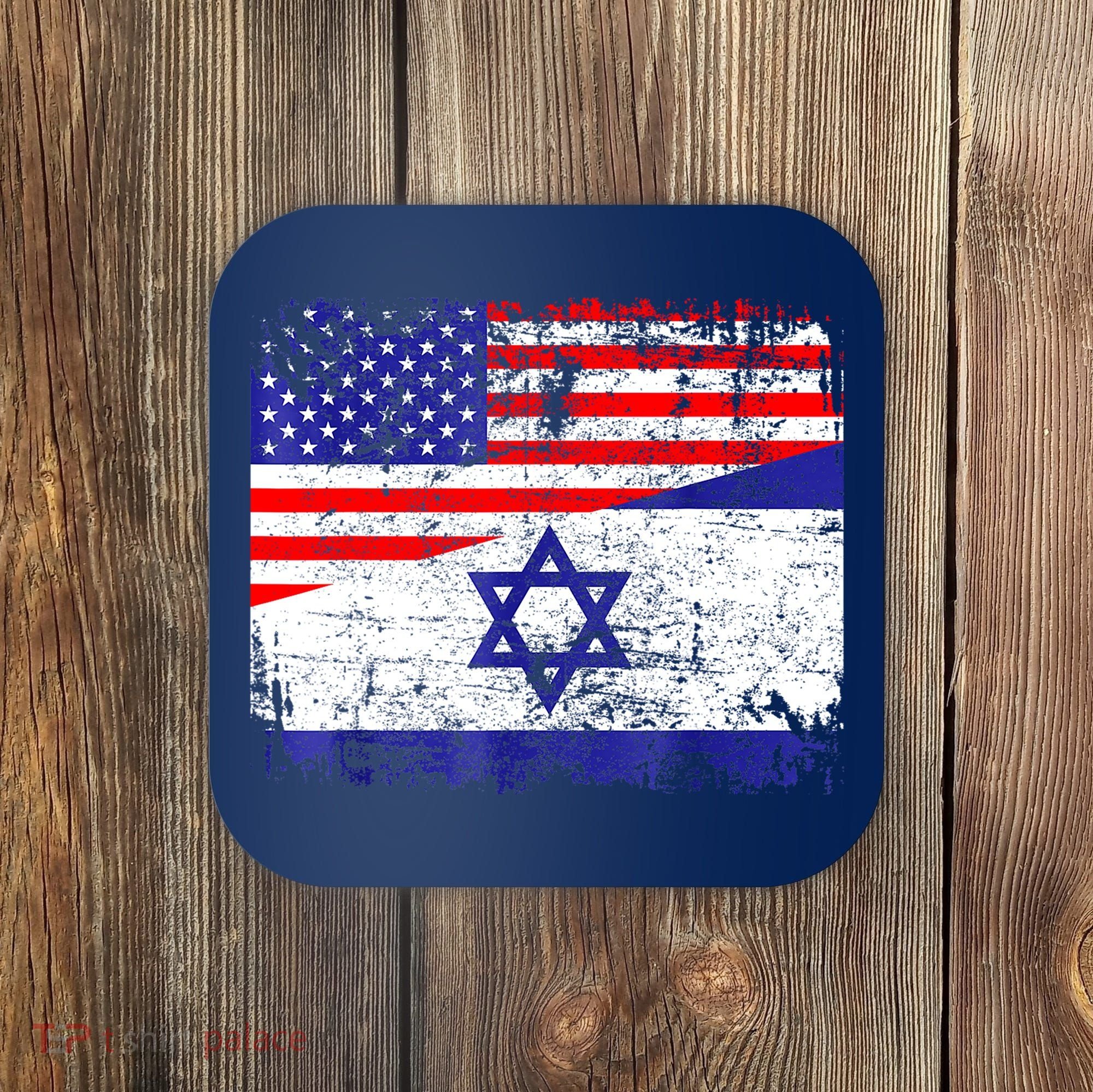 I Stand With Israel Pray For Israel Us Israel Flag Coaster