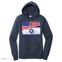 I Stand With Israel Pray For Israel Us Israel Flag Women's Hoodie thumb 0