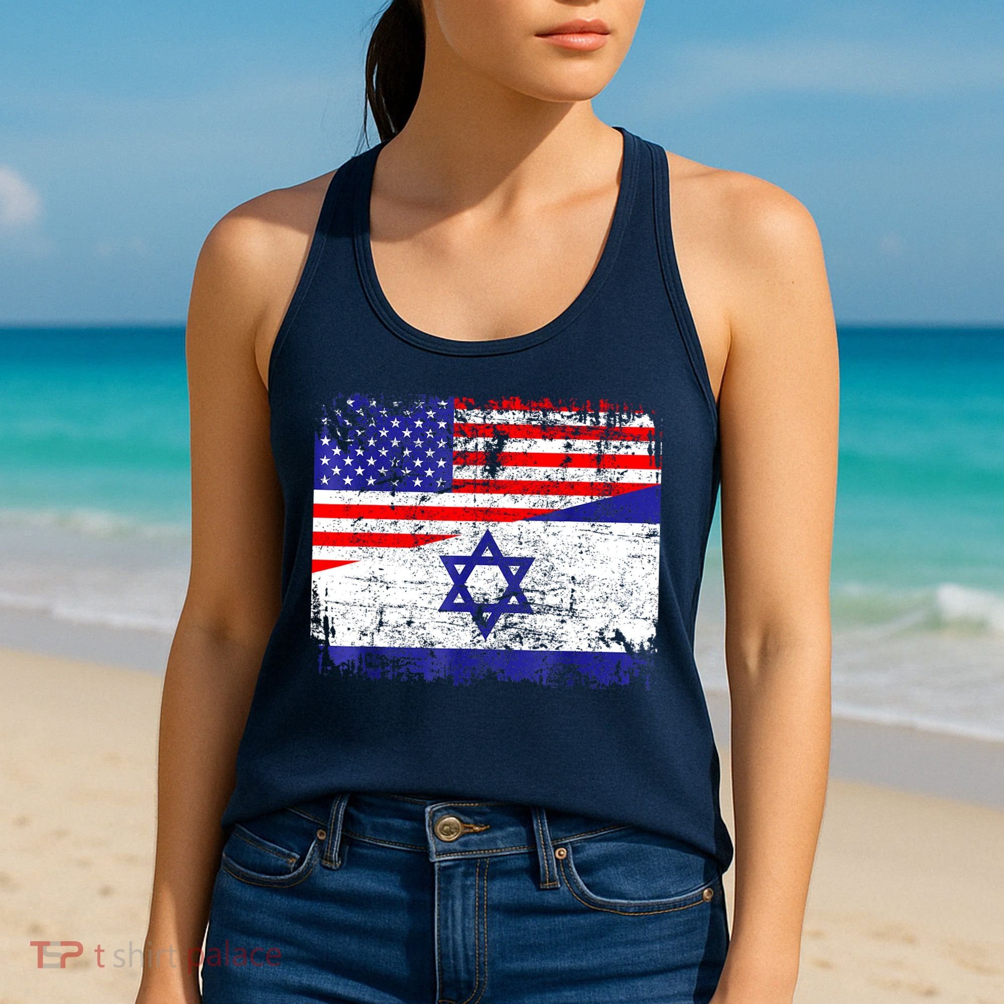 I Stand With Israel Pray For Israel Us Israel Flag Women's Tank Top