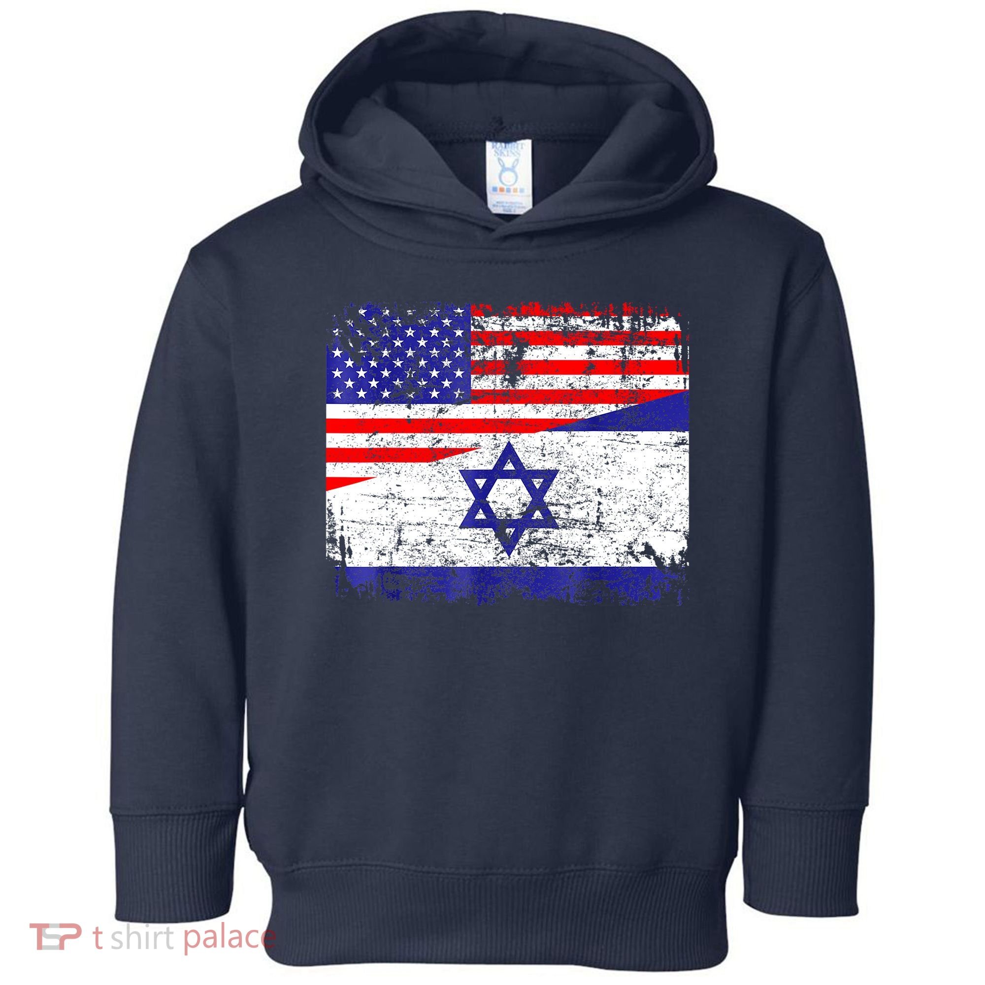 I Stand With Israel Pray For Israel Us Israel Flag Toddler Hoodie