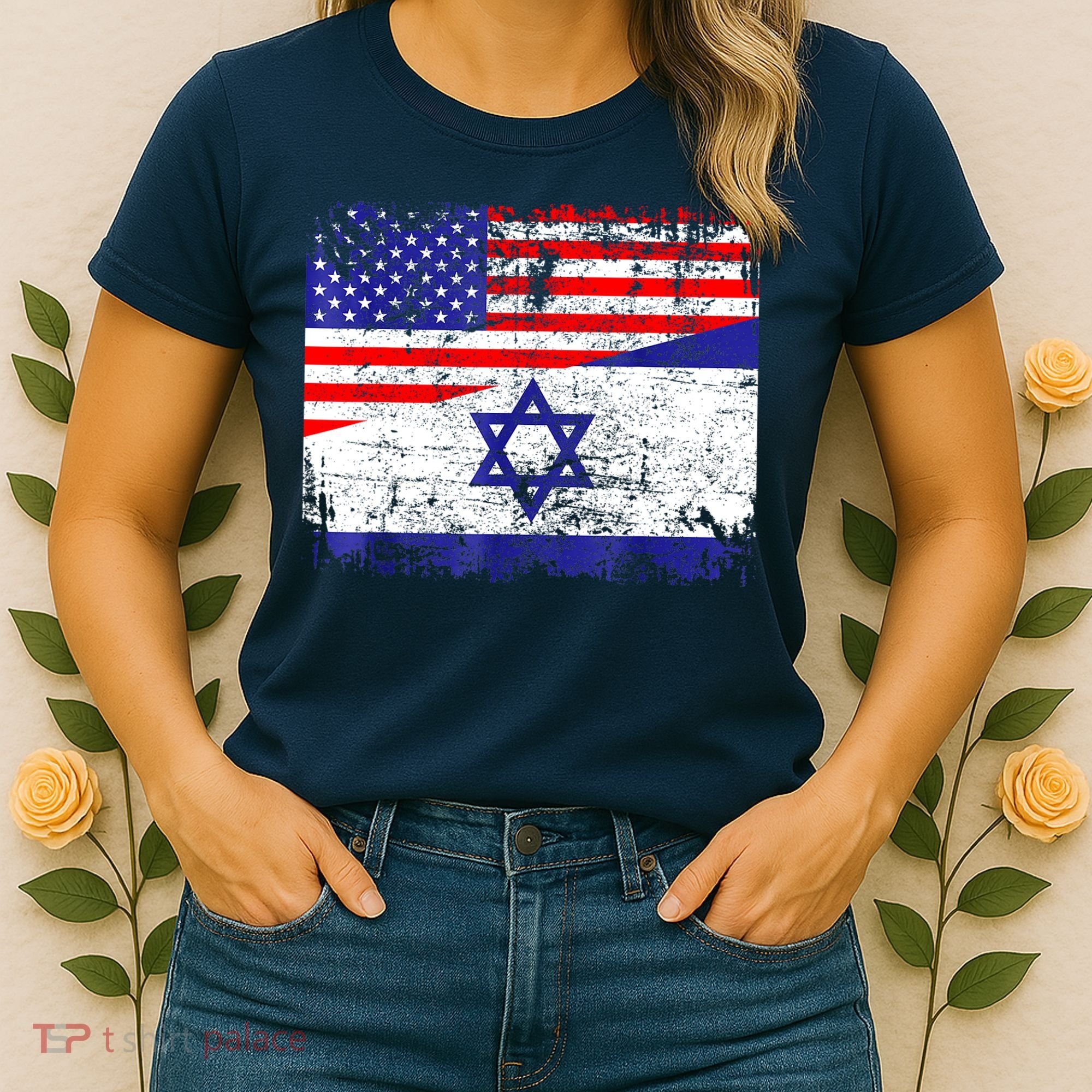 I Stand With Israel Pray For Israel Us Israel Flag Women's T-Shirt