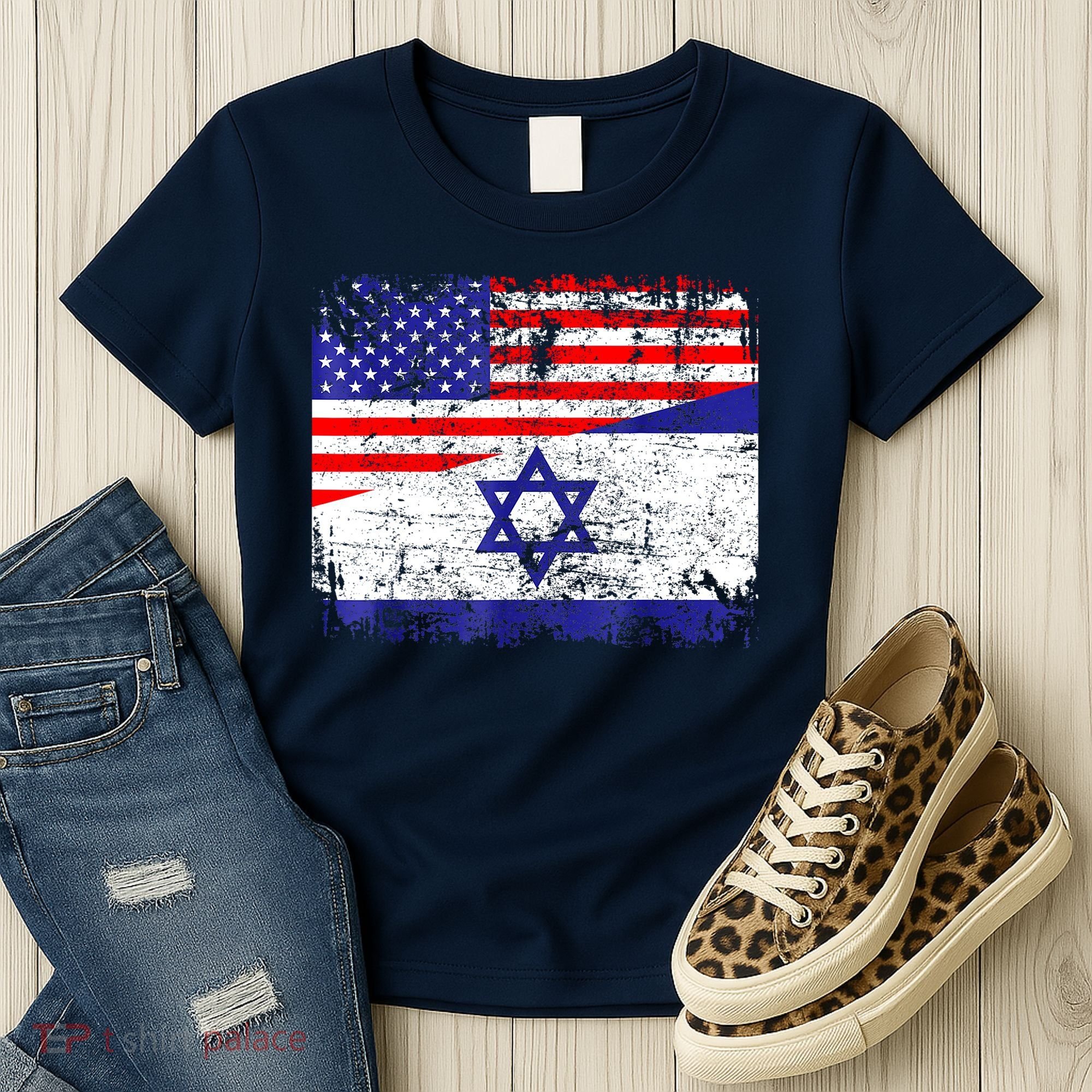 I Stand With Israel Pray For Israel Us Israel Flag Women's T-Shirt