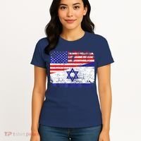 I Stand With Israel Pray For Israel Us Israel Flag Women's T-Shirt thumb 4
