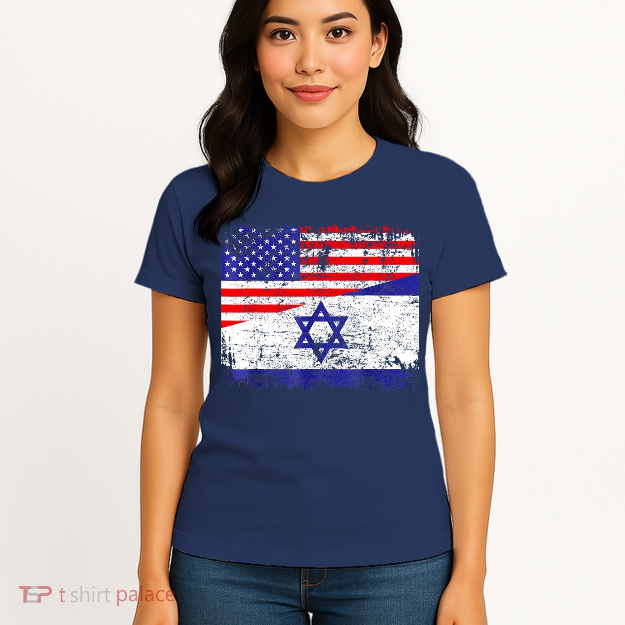I Stand With Israel Pray For Israel Us Israel Flag Women's T-Shirt